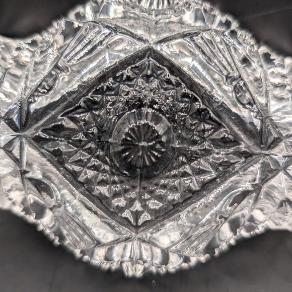 Vintage EAPG Imperial Glass Nucut Pattern #564 Oblong Pressed Glass Relish Dish - Picture 5 of 14